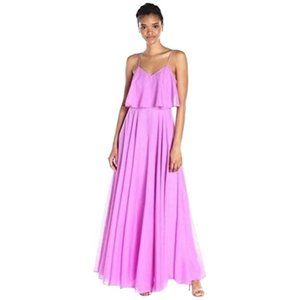 NWT Halston Heritage Lilac/Pink V-Neck Gown